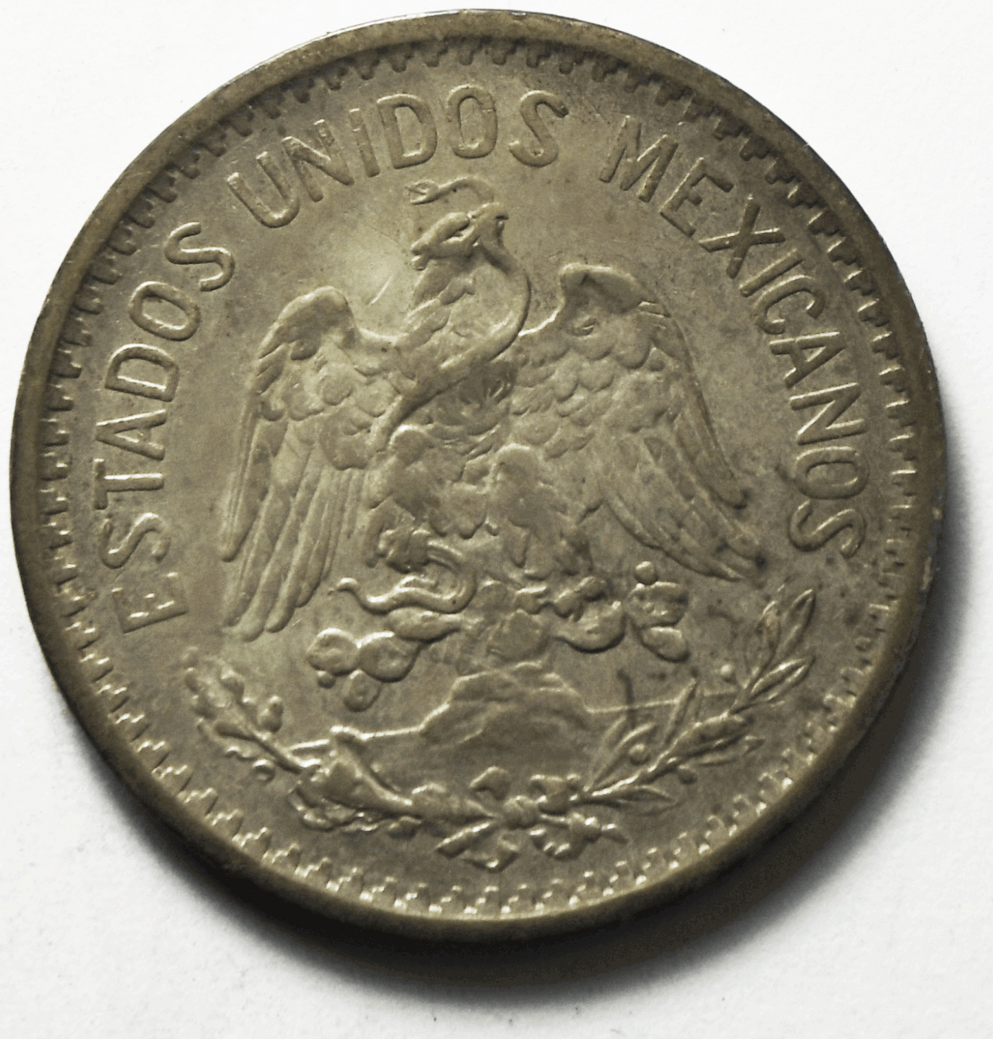 1906 Mexico Estados Unidos Mexicanos Fifty Centavos 50c Silver Coin KM#445