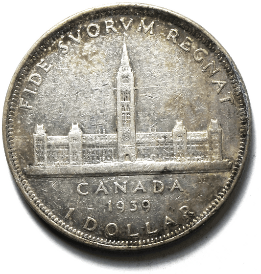 1939 $1 Canada Silver One Dollar KM#38