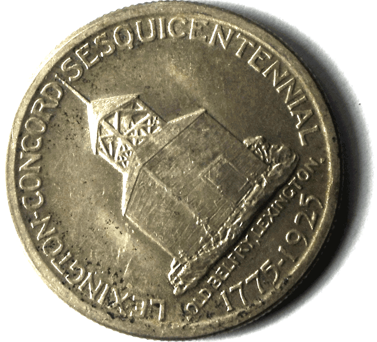 1925 50c Lexington Concord Sesquicentennial Commemorative Silver Half Dollar