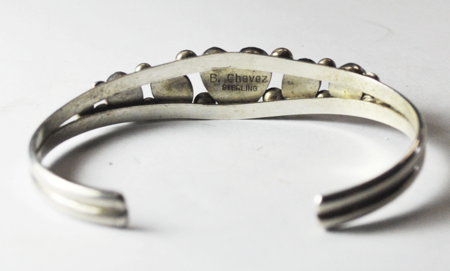 Sterling Bernyse Chavez Spiny Oyster Turquoise Lapis Split Cuff Bracelet 14mm