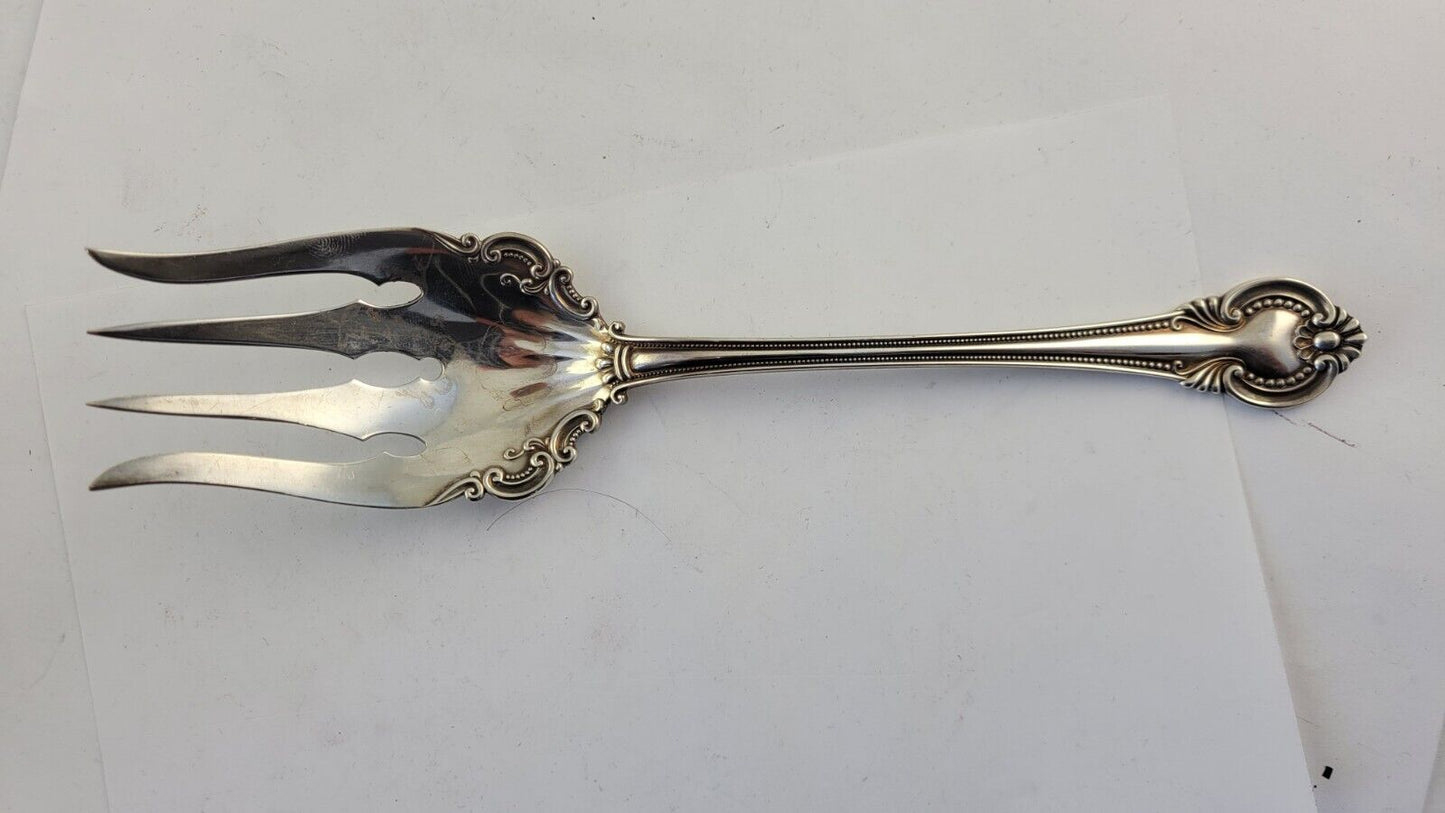 Irene by International Sterling 8 1/2" Silver Med. Cold Meat Serving Fork 2.2oz.