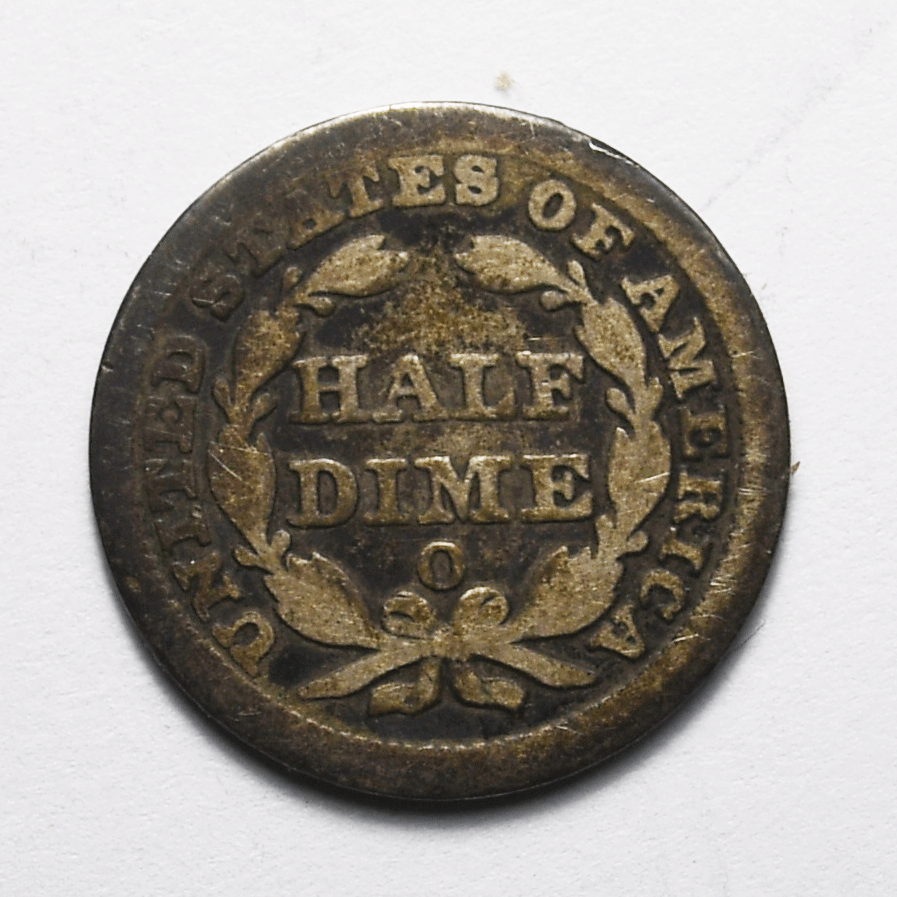 1852 O H10c Seated Liberty Silver Half Dime New Orleans Rare 5c