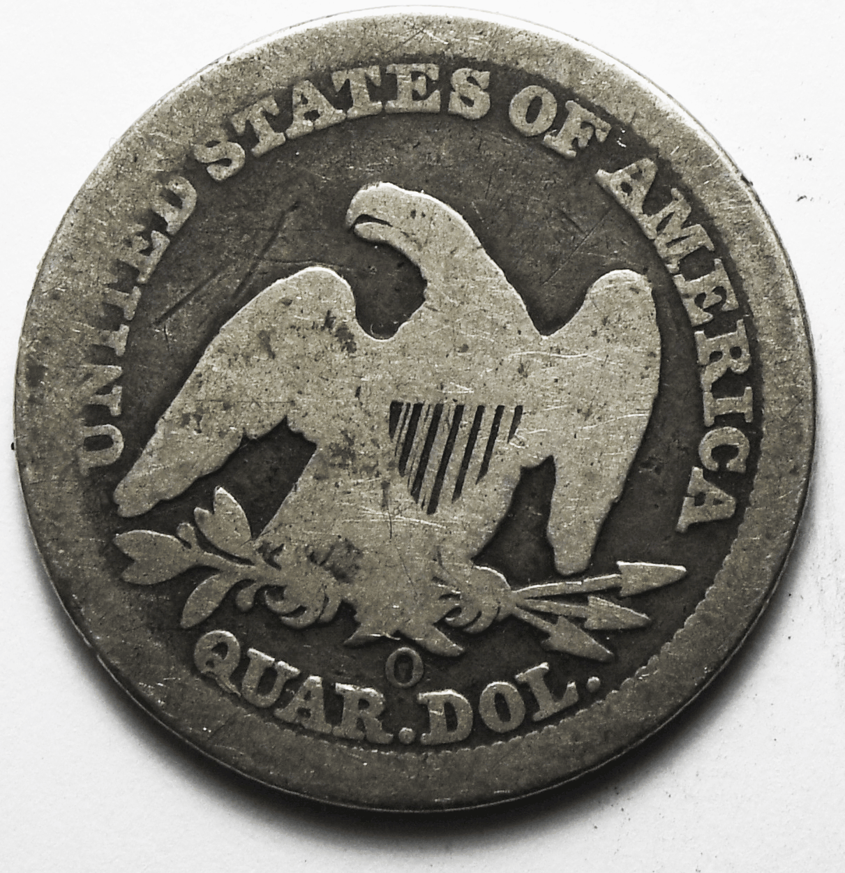 1850 O 25c Seated Liberty Silver Quarter Dollar Twenty Five Cents Rare