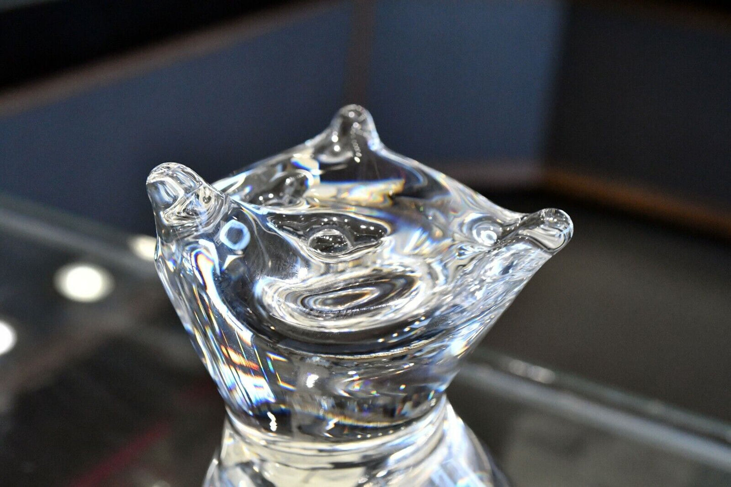 Vintage Steuben 5 7/8" Glass Fox Paperweight Almost  3lbs American
