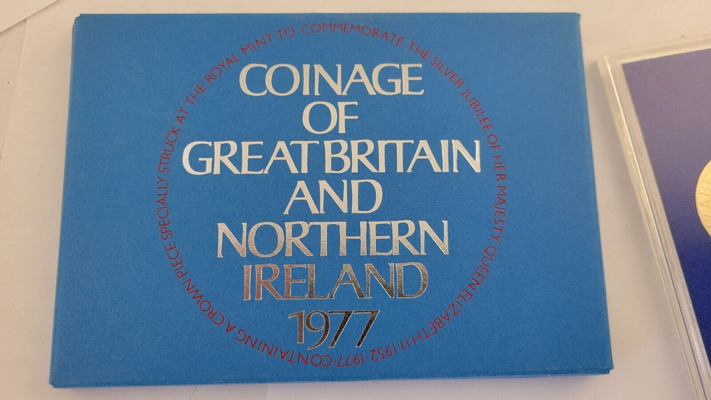 1977 Coinage Of Great Britain And Northern Ireland Set 7pc. Royal Mint