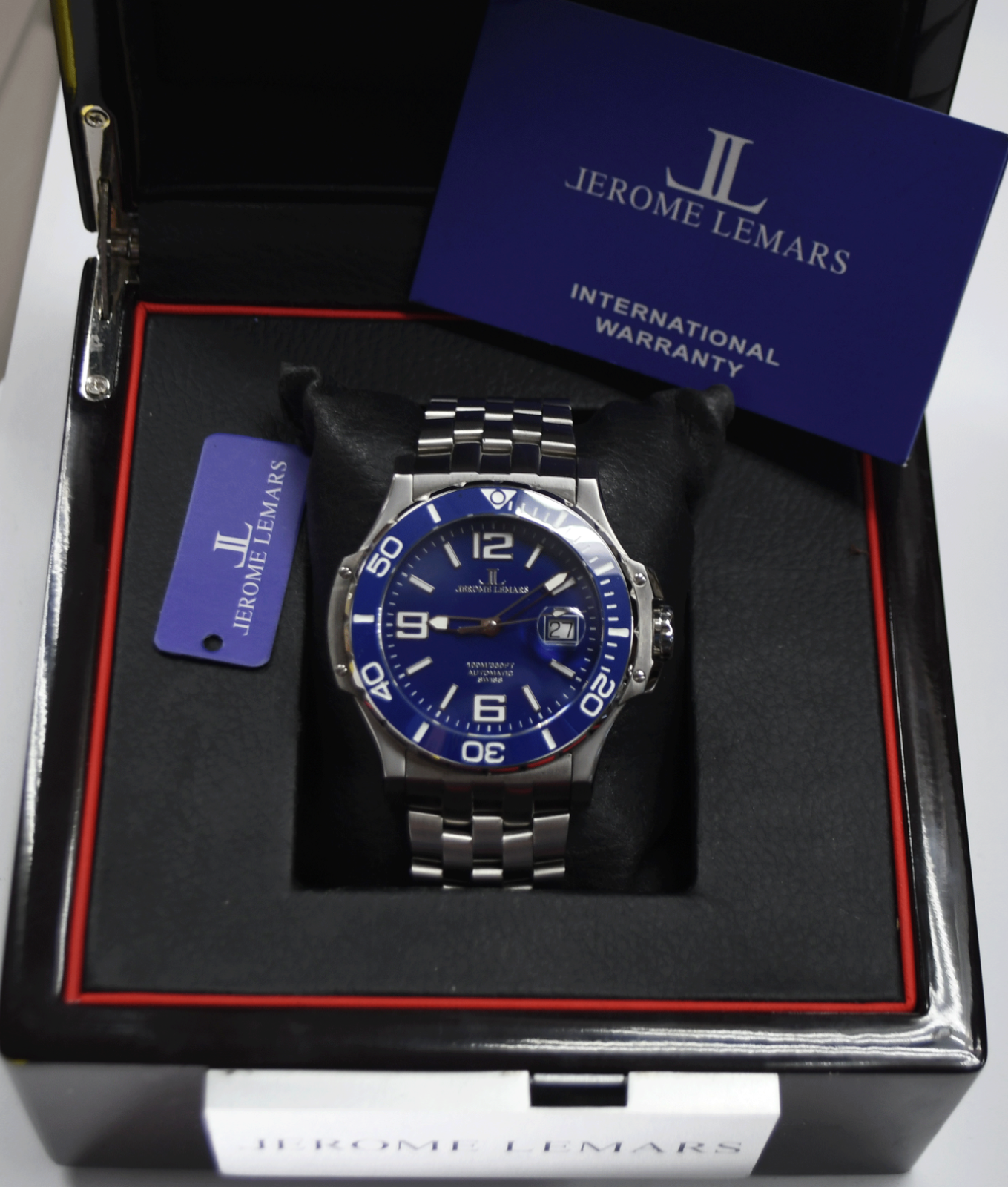 Men's Jerome Lemars Blue 100m Automatic 26J 45mm Stainless JL-6232