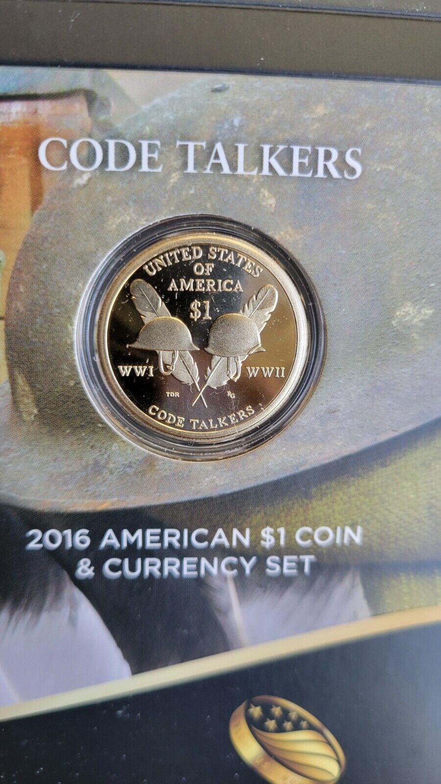 2015 & 2016 Mohawk Ironworkers, Code Talkers American $1 Coin & Currency Sets