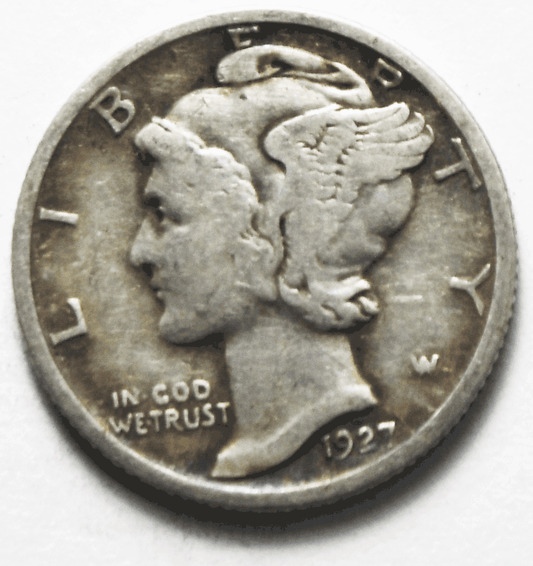 1927 S Mercury Silver Dime Rare Ten Cents San Francisco