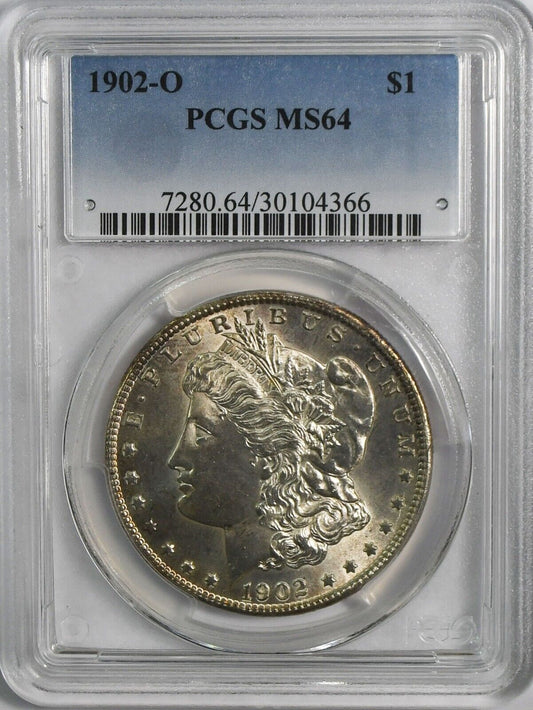 1902 O $1 Morgan Silver One Dollar PCGS MS64 New Orleans Uncirculated