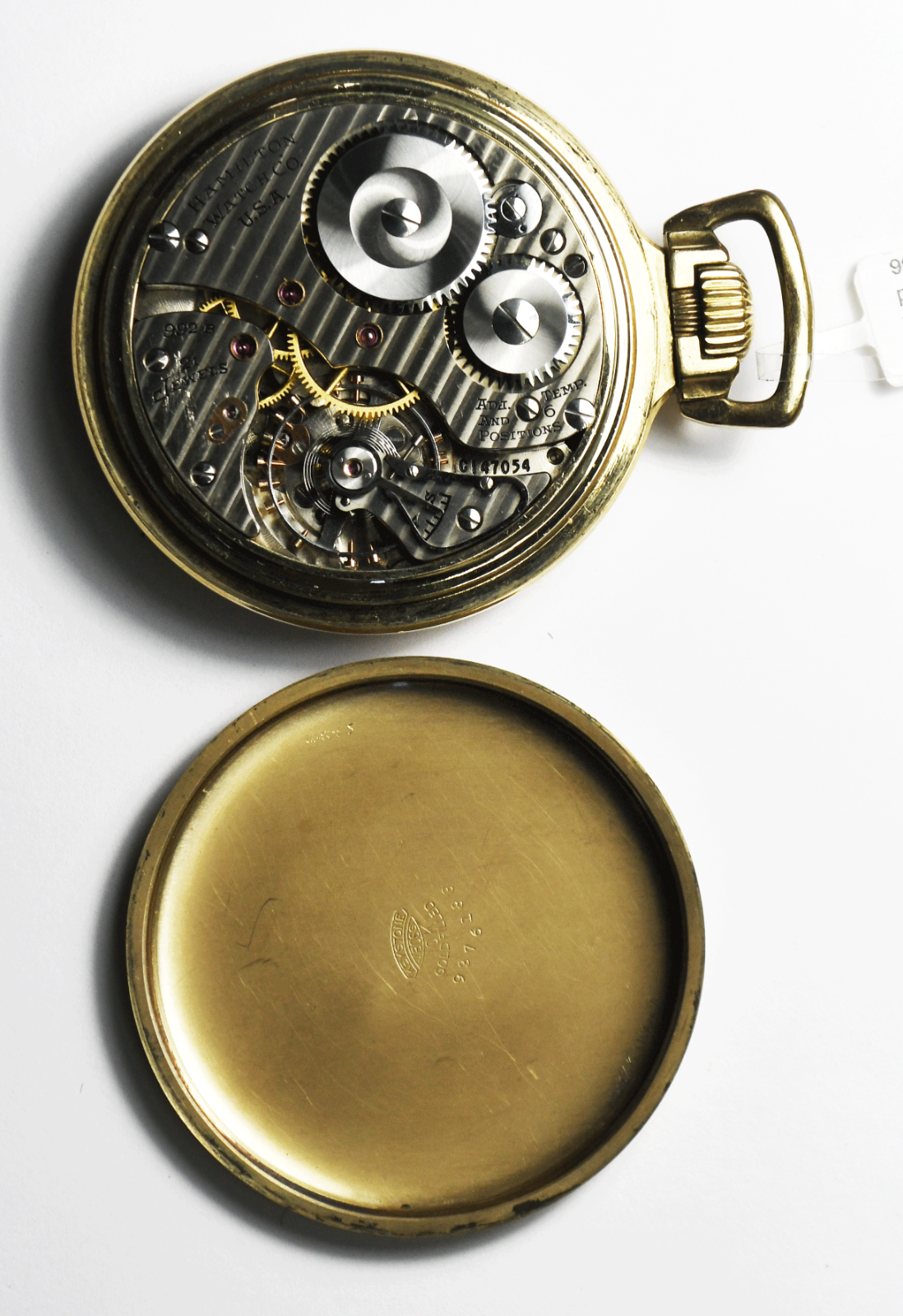 1946 Hamilton Size 16 OF LS Railroad Pocket Watch 992B 21J 10k GF Case