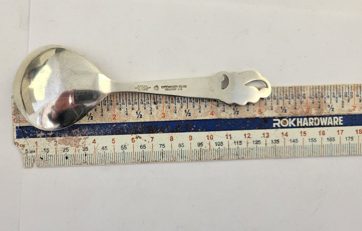 Vintage Copenhagen Sterling Silver Spoons 5 1/4" Denmark 1.3oz. Hand Wroght