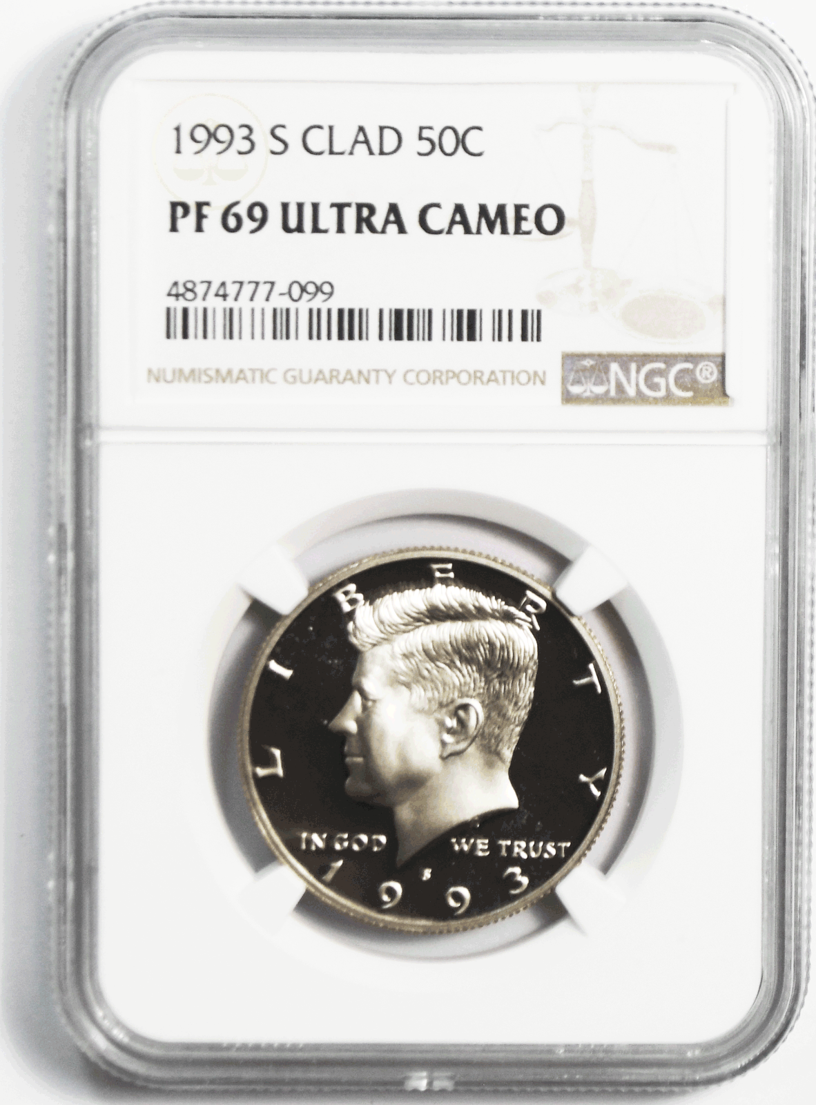 1993 S 50c Kennedy Half Dollar NGC PF69 Ultra Cameo Proof San Francisco