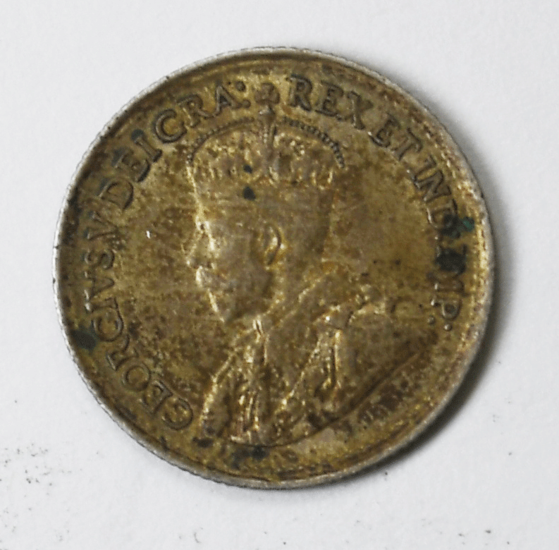 1920 Canada 5c Five Cents Silver Coin Half Dime KM# 22a