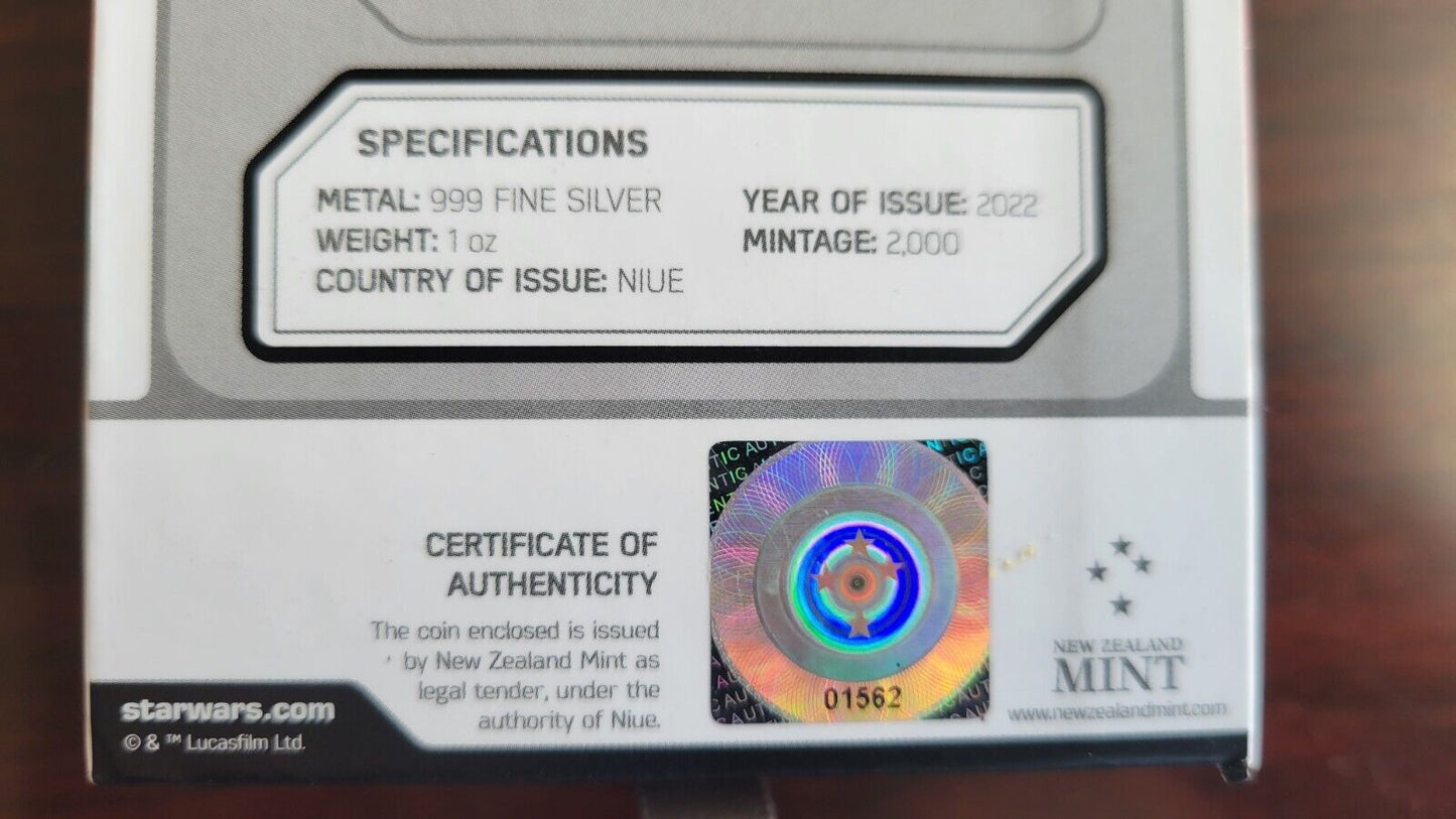 2022 Niue Star Wars 12. Padme Amidala Chibi 1 oz .999 Fine Silver Proof Boxed