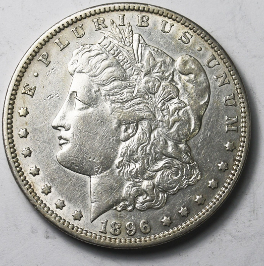 1896 S $1 Morgan Silver One Dollar US Coin San Francisco AU Rare