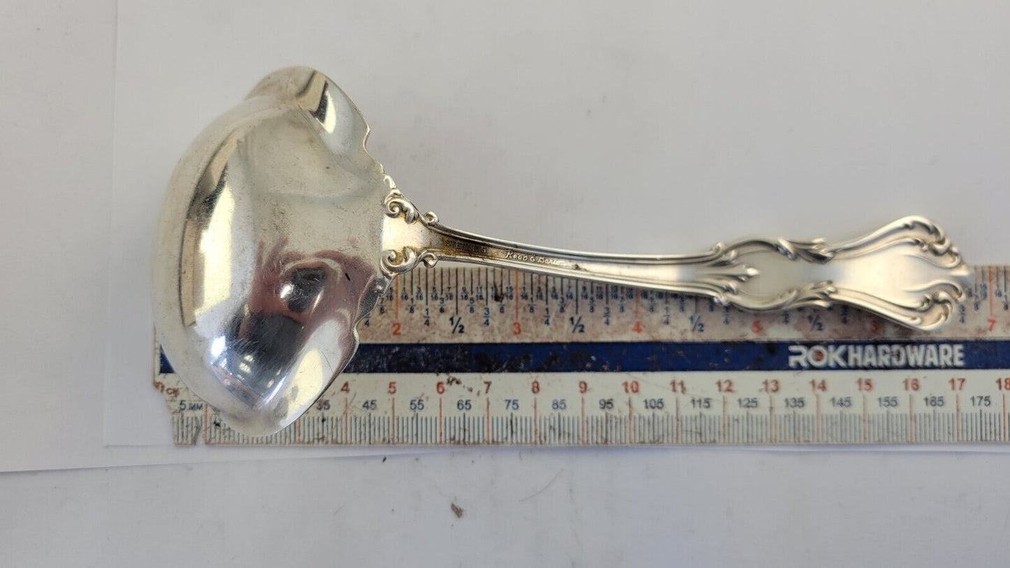 Marlborough By Reed & Barton Sterling Solid Gravy Ladle 6 5/8" Silver 2.2oz