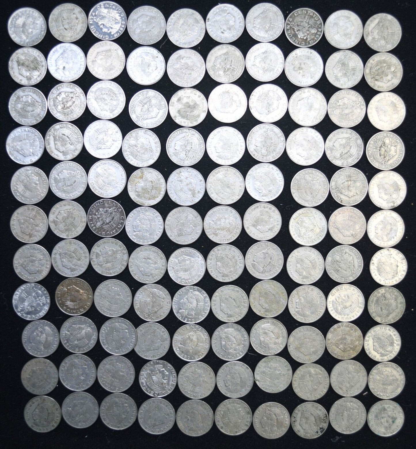 110pc Mexico Estados Unidos Mexicanos 50 Centavos KM# 1964-1982