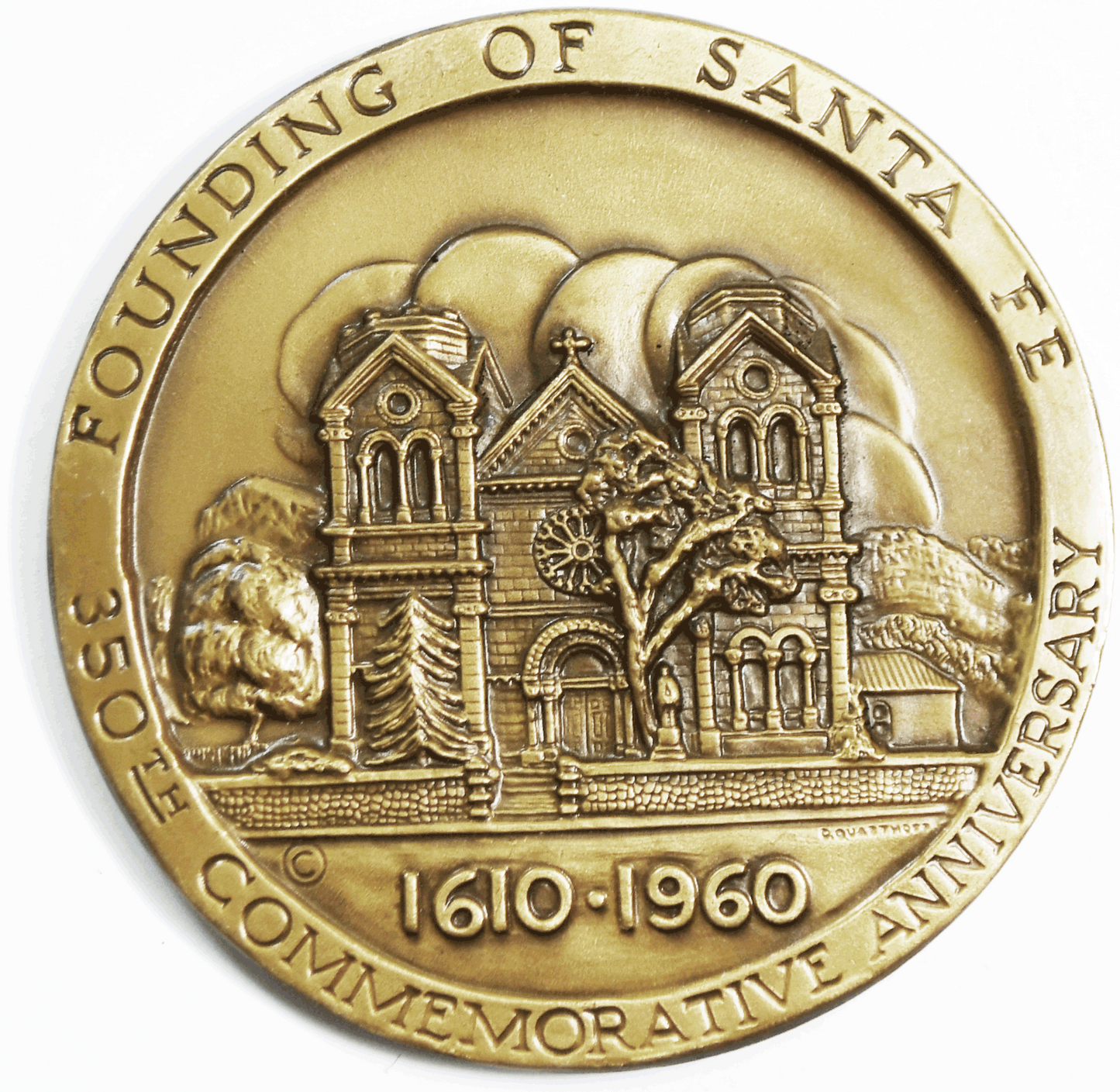 Medallic Art Co Santa Fe 350th Anniversary Medal 64mm Bronze Commemorative