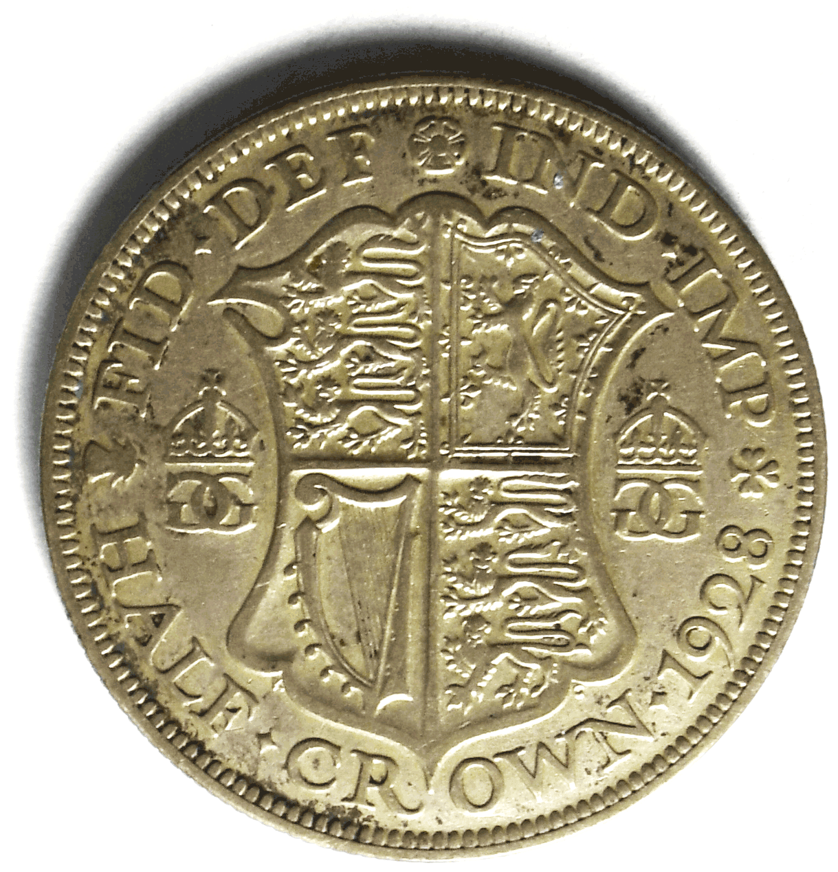 1928 Great Britain Half 1/2 Crown KM# 835 Silver Coin