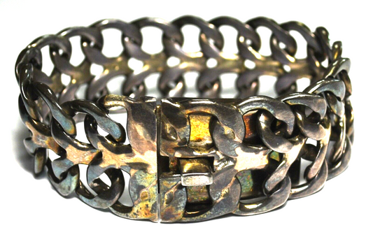 Sterling Silver Rodolfo Espinoza TE-06 Mesh Chain Bracelet 21mm 7.5" 68g