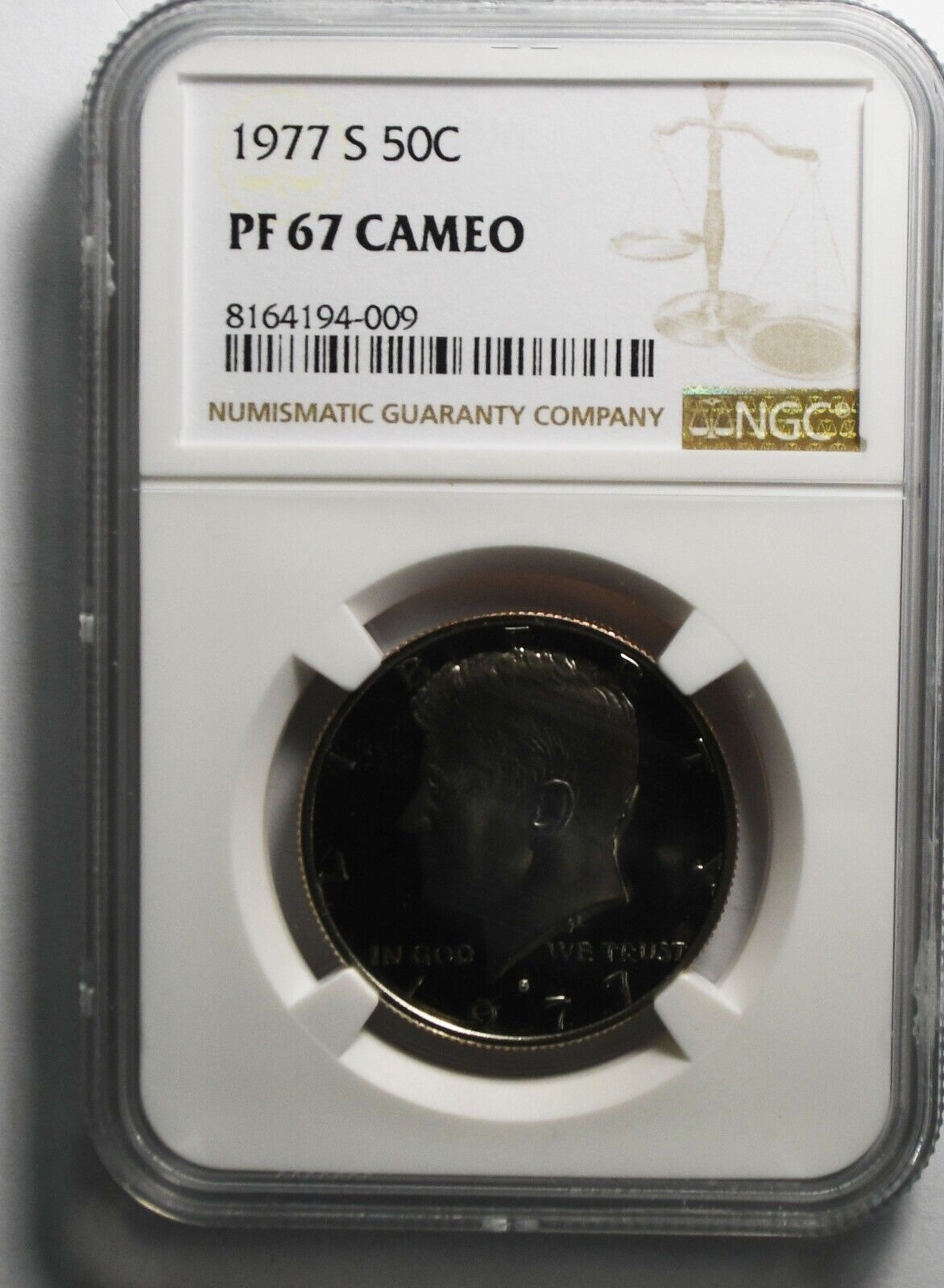 1977 S 50c Kennedy Half Dollar NGC PF67 Cameo Proof
