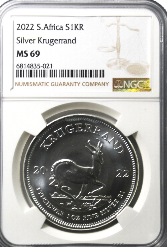 2022 South African Krugerrand MS 69 NGC 1oz. .999 Silver