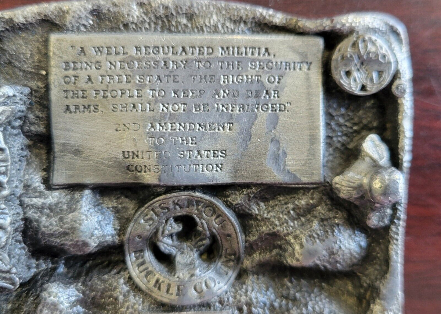 SISKIYO 1983 I'll Give Up My Gun When They Pry It 2nd Amendment Belt Buckle