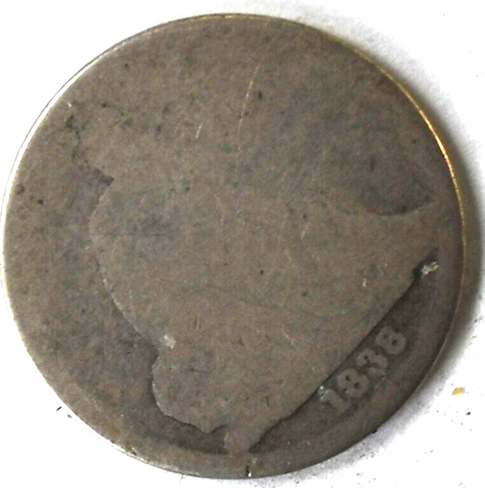 1838 O 10c Seated Liberty Silver Dime Ten Cents New Orleans