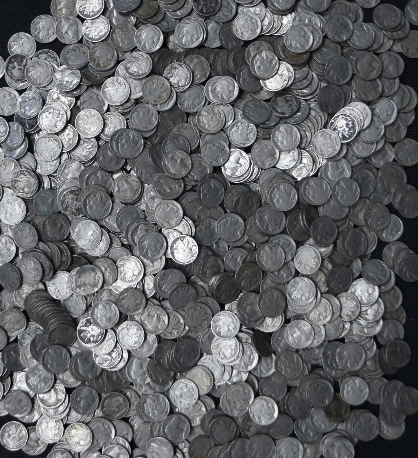 Bag of 1000 Buffalo Head Nickels 5c Five Cents Circulated Common Dated Lot