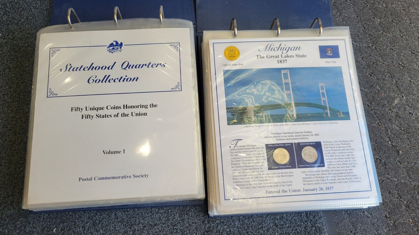 Statehood Quarters Collection, Complete Vol 1 & 2 Postal Commemorative Society