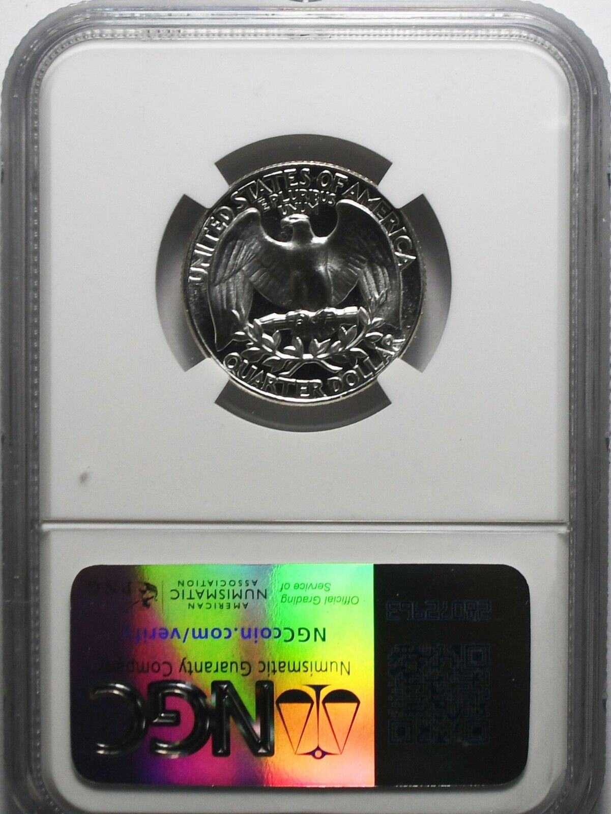 1960 25c Washington Proof Silver Quarter Dollar NGC PF67