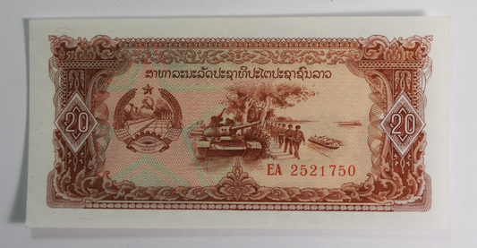 1979 Lao 20 Twenty Kip Uncirculated Banknote EA 2521750
