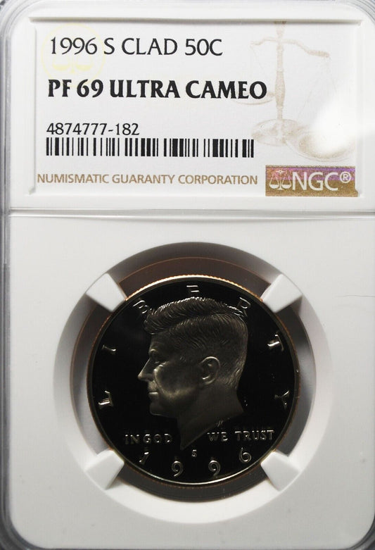 1996 S 50c Kennedy Half Dollar NGC PF69 Ultra Cameo Proof San Francisco