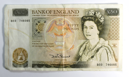 1981-88 Bank of England Fifty Pound Banknote B03 746085