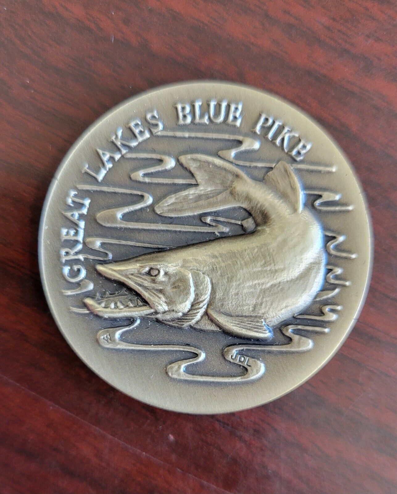 Longines Symphonette Sterling Great Lakes Blue Pike Wildlife Medal 1.1oz Coin