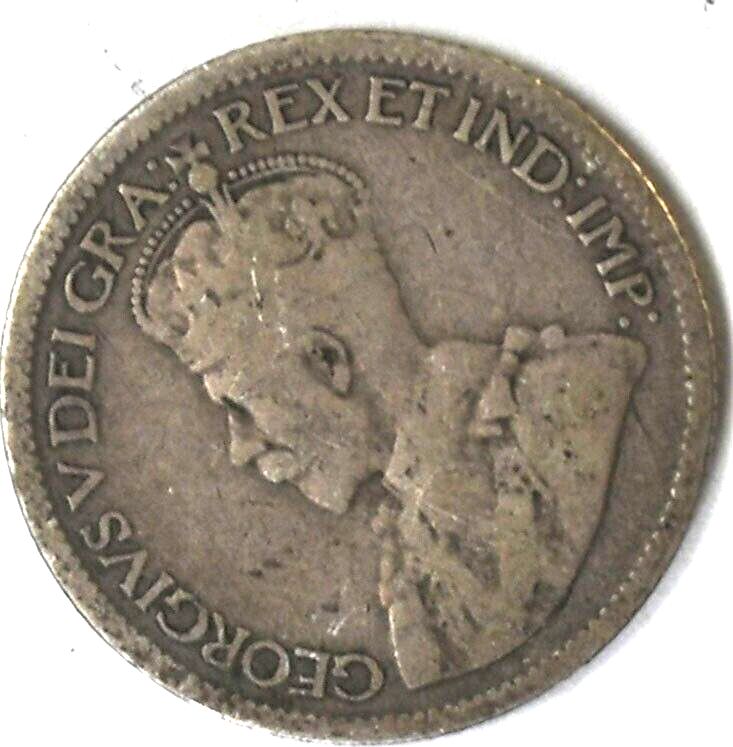 1920 Canada 10c Ten Cents Silver Coin Dime KM# 23