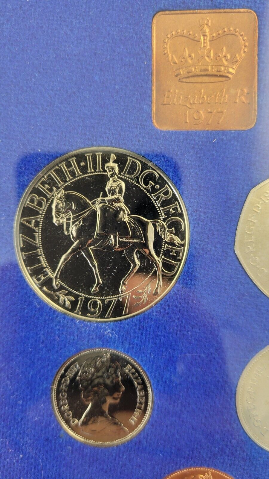 1977 Coinage Of Great Britain And Northern Ireland Set 7pc. Royal Mint