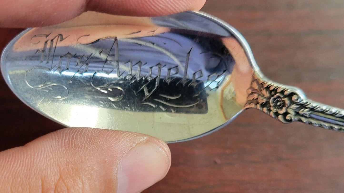 1903 Los Angeles Sterling Silver 5 3/8" Souvenir Spoon .56oz. By Gorham