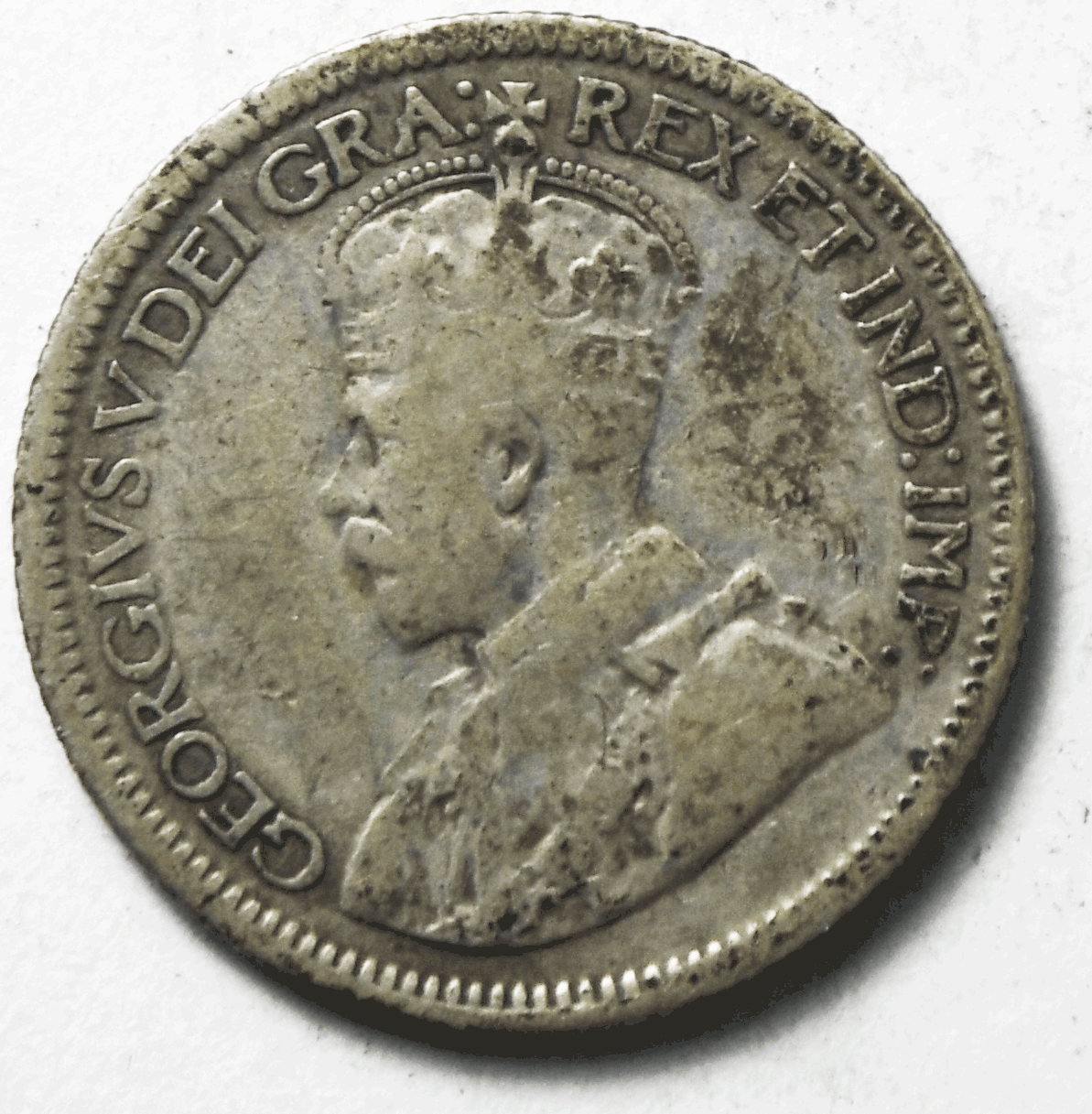 1931 Canada 10c Ten Cents Silver Coin Dime KM# 23a