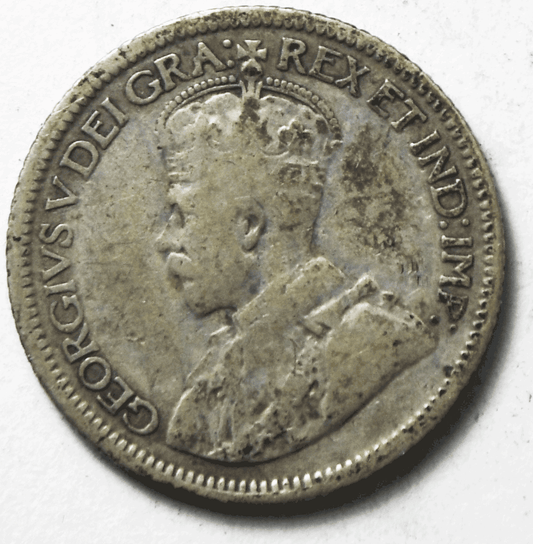 1931 Canada 10c Ten Cents Silver Coin Dime KM# 23a