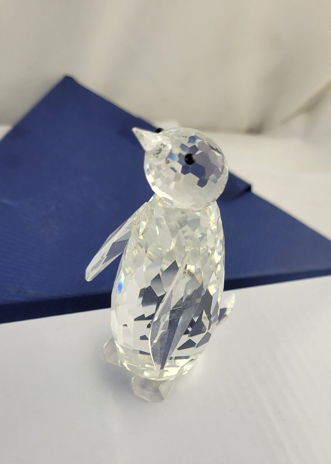 Swarovski Crystal Large Penguin Figurine 7643 NR 85 Austria No Box 3  1/4"