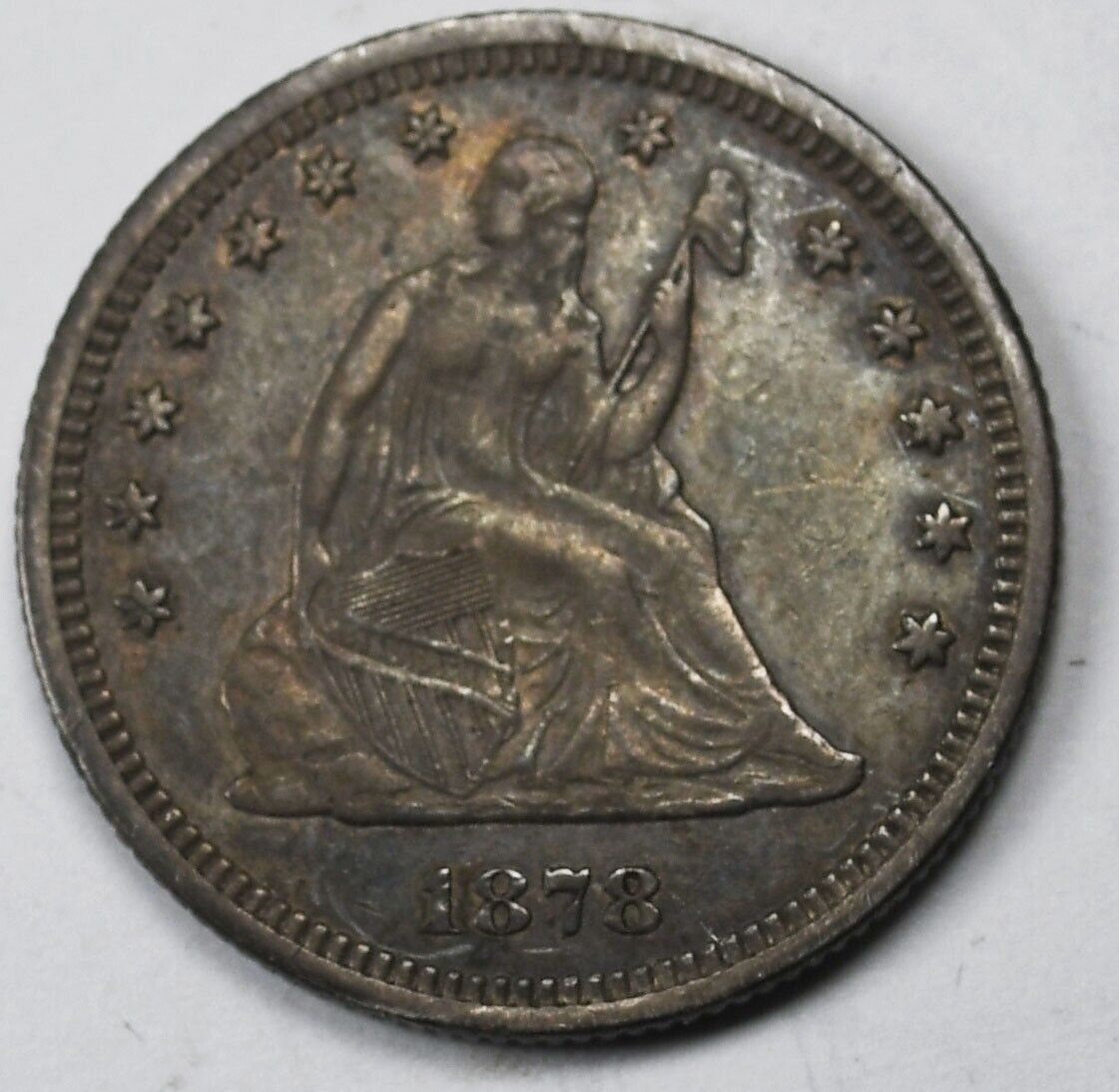 1878 25c Seated Liberty Silver Quarter Dollar Twenty Five Cents Philadelphia