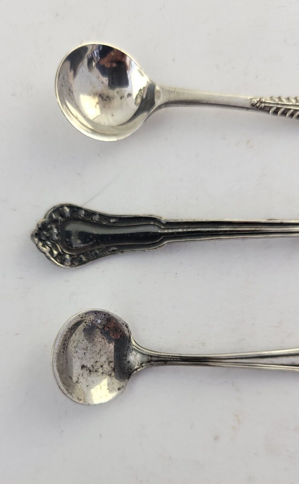 Vintage Sterling Silver Lot of 3 Salt Spoons SSMC