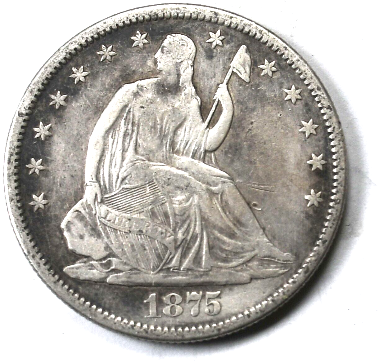 1875 S 50c Seated Liberty Silver Half Dollar Fifty Cents San Francisco