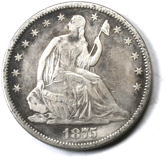 1875 S 50c Seated Liberty Silver Half Dollar Fifty Cents San Francisco
