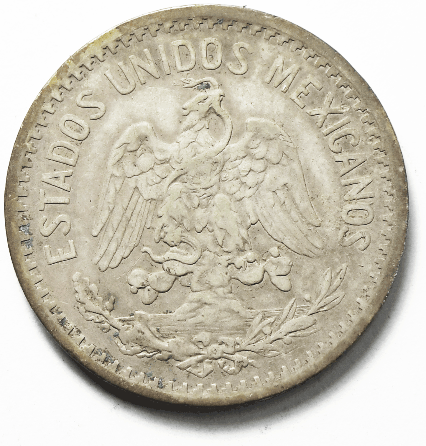 1905 Mexico Estados Unidos Mexicanos Fifty Centavos 50c Silver Coin KM#445