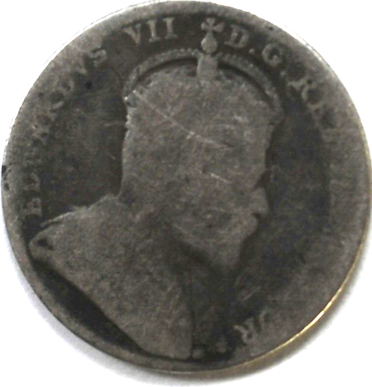 1909 Canada 10c Ten Cents Silver Coin Dime KM# 10