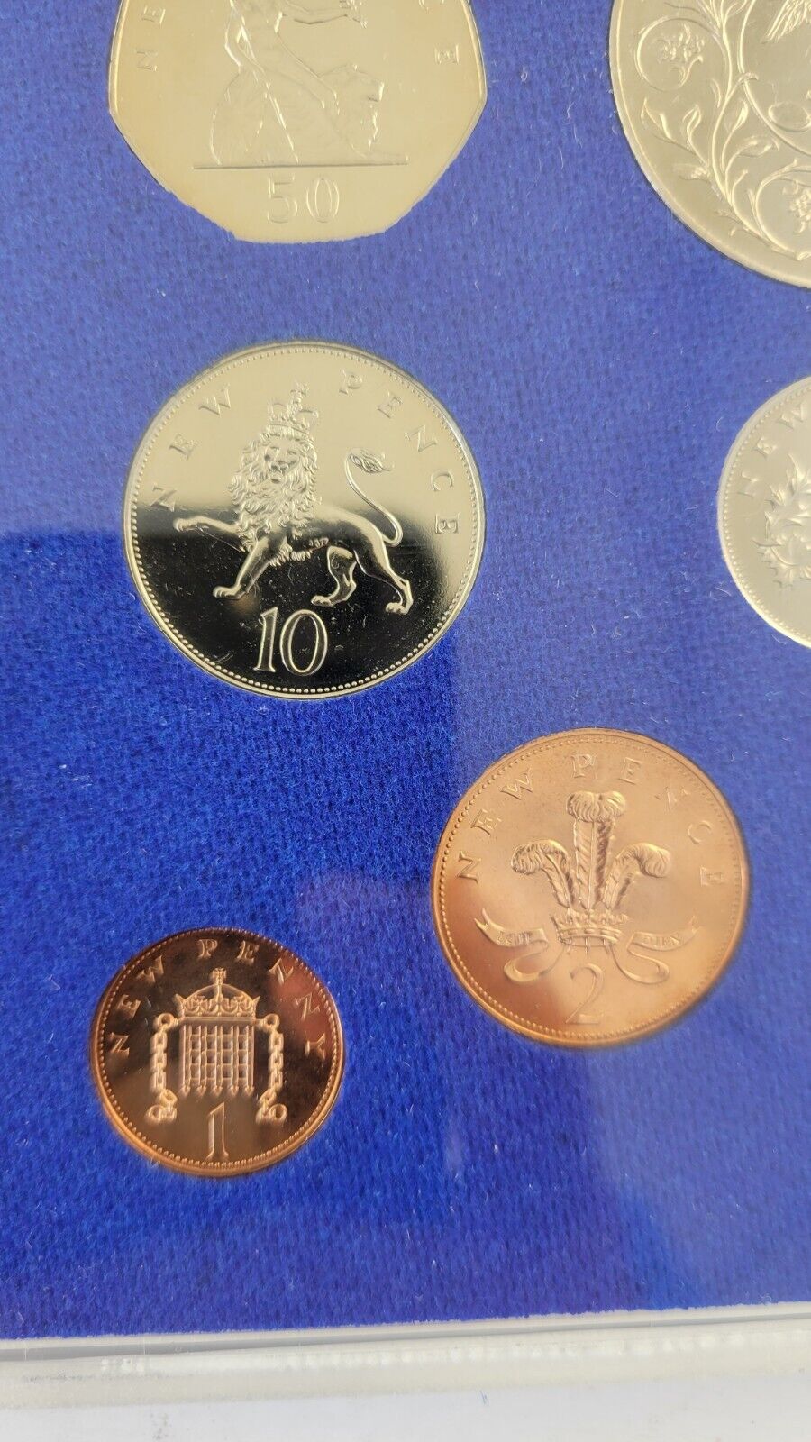 1977 Coinage Of Great Britain And Northern Ireland Set 7pc. Royal Mint