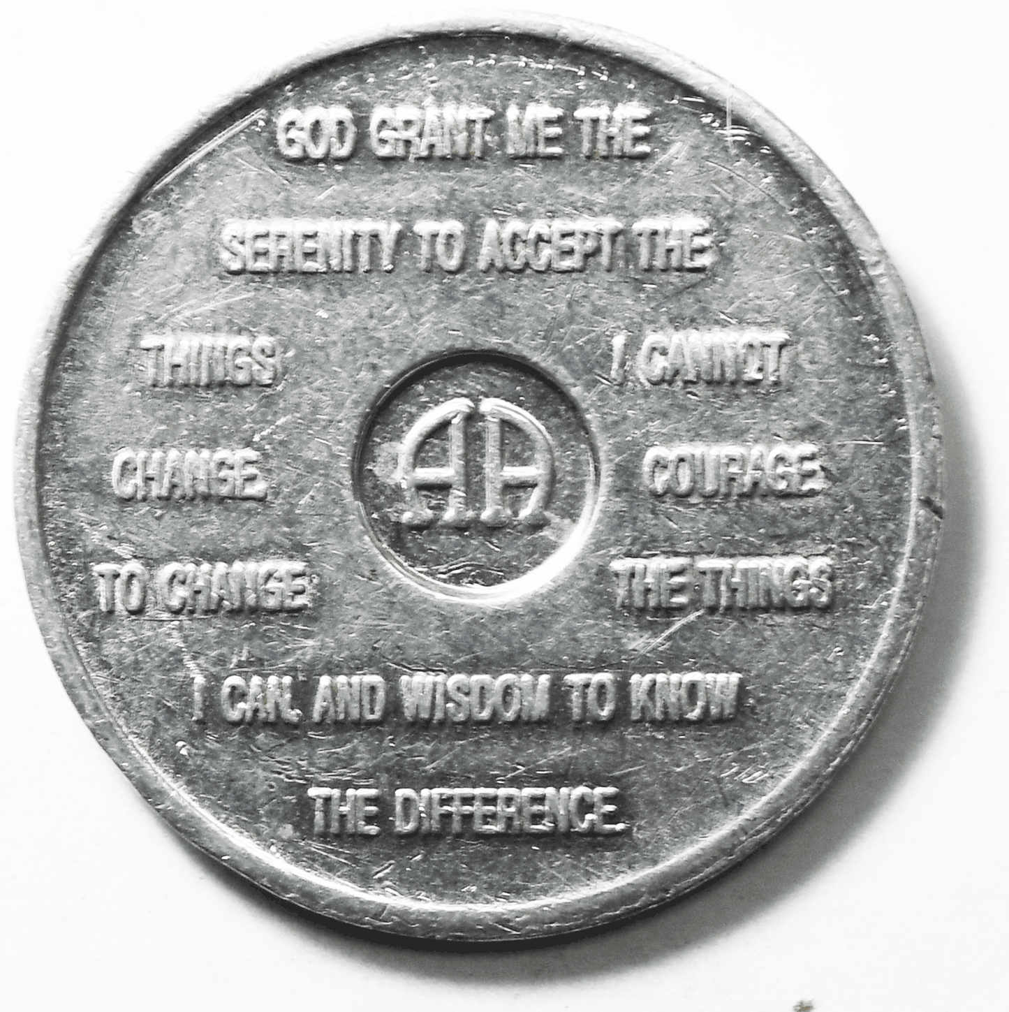 AA 24 Hours One Day Recovery Aluminum Medal 34mm