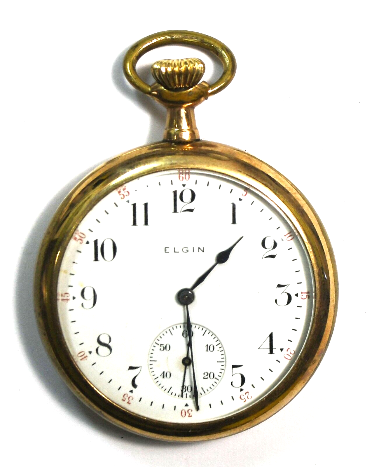 1906 Elgin 313 Size 16 Open Face Pocket Watch Spartan Case 15j 20yr GF